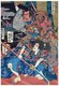Japan: 'Oda Nobunaga Defends Yoshitsune at the Honnoji Temple'. Utagawa Kuniyoshi (1798-1861), 1834-1835